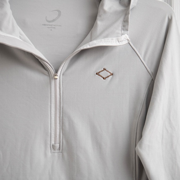 Zero Restriction 3/4 Zip Jacket Hoodie Women’s Sz M Grey Soft Pull Over Pop Over - Picture 3 of 8